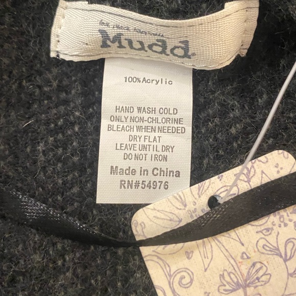 NWT Mudd Sleeveless Cardigan / Color: Charcoal / Size: OS - Picture 3 of 5